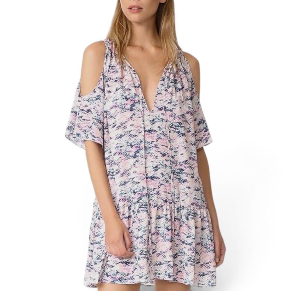 Amanda Uprichard Cold Shoulder Mini Dress Purple Pink Cottage Fairy RTR Size PS